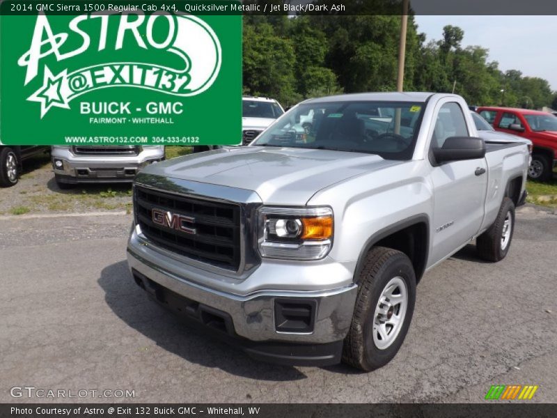 Quicksilver Metallic / Jet Black/Dark Ash 2014 GMC Sierra 1500 Regular Cab 4x4