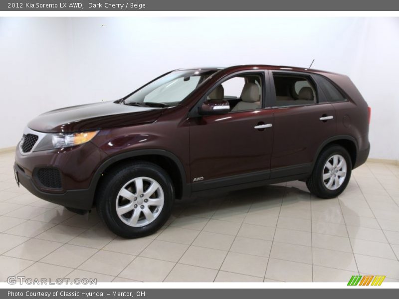 Dark Cherry / Beige 2012 Kia Sorento LX AWD