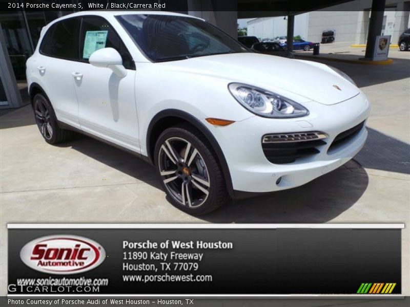 White / Black/Carrera Red 2014 Porsche Cayenne S