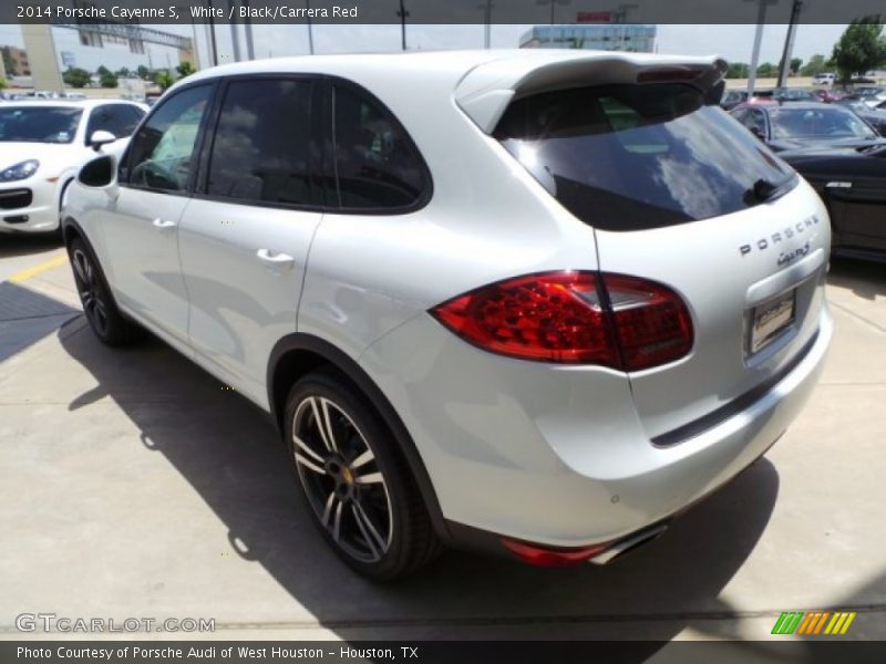 White / Black/Carrera Red 2014 Porsche Cayenne S