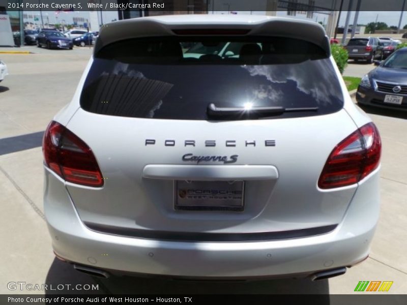 White / Black/Carrera Red 2014 Porsche Cayenne S