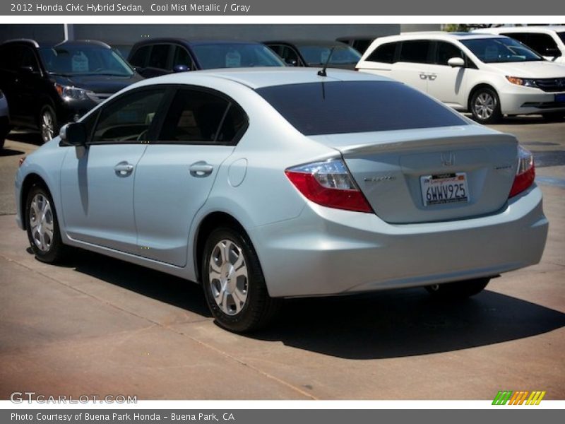 Cool Mist Metallic / Gray 2012 Honda Civic Hybrid Sedan