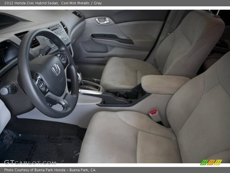 Cool Mist Metallic / Gray 2012 Honda Civic Hybrid Sedan