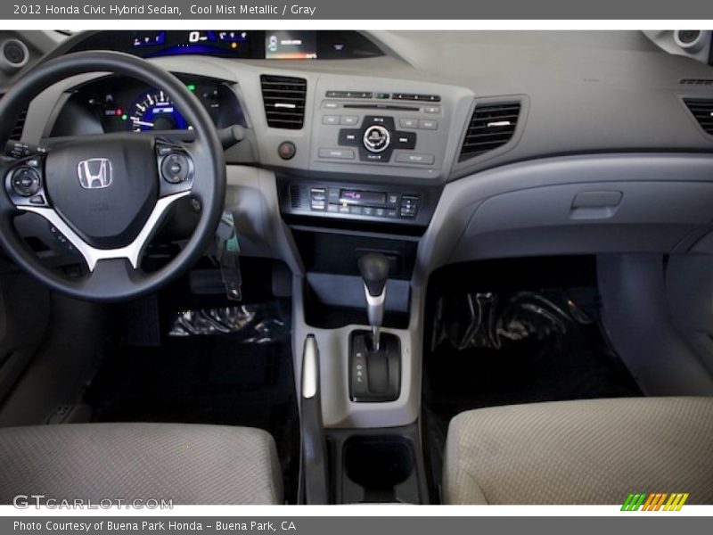 Cool Mist Metallic / Gray 2012 Honda Civic Hybrid Sedan