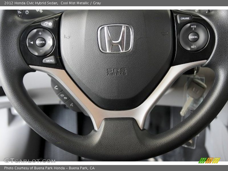 Cool Mist Metallic / Gray 2012 Honda Civic Hybrid Sedan