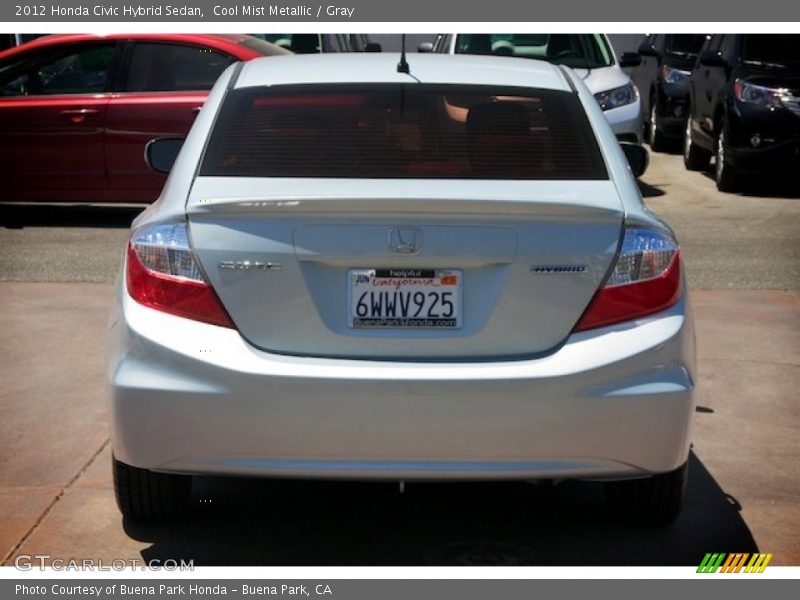 Cool Mist Metallic / Gray 2012 Honda Civic Hybrid Sedan