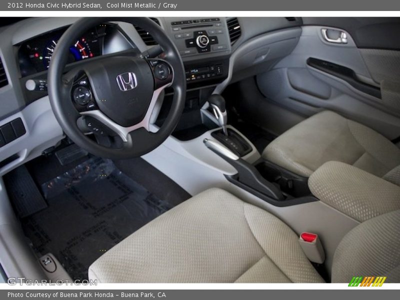 Cool Mist Metallic / Gray 2012 Honda Civic Hybrid Sedan