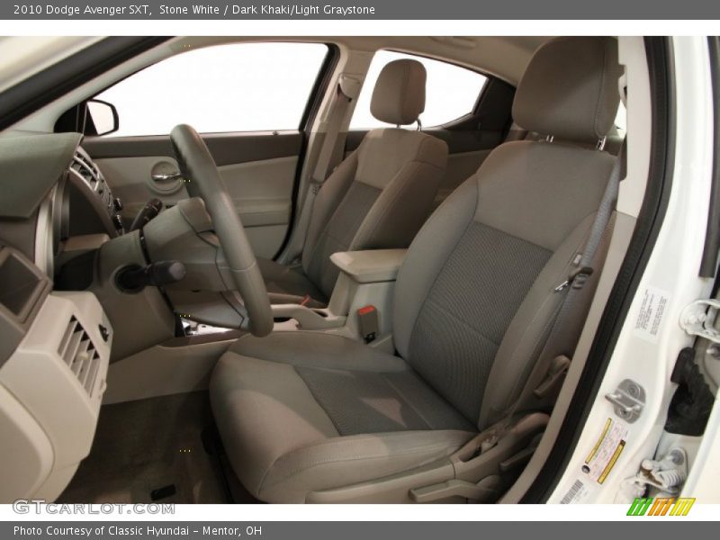 Stone White / Dark Khaki/Light Graystone 2010 Dodge Avenger SXT