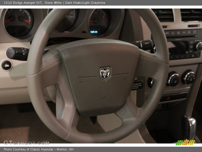 Stone White / Dark Khaki/Light Graystone 2010 Dodge Avenger SXT