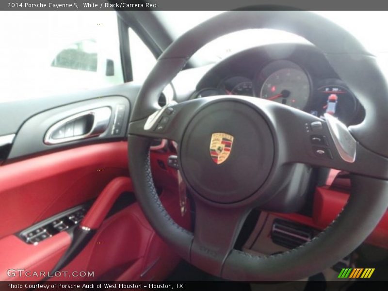 White / Black/Carrera Red 2014 Porsche Cayenne S