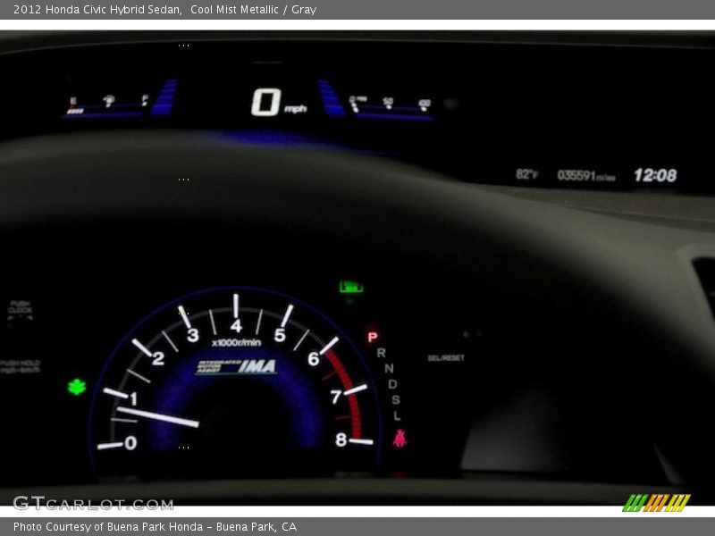 Cool Mist Metallic / Gray 2012 Honda Civic Hybrid Sedan