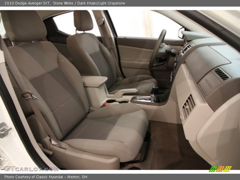 Stone White / Dark Khaki/Light Graystone 2010 Dodge Avenger SXT