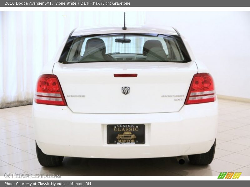 Stone White / Dark Khaki/Light Graystone 2010 Dodge Avenger SXT