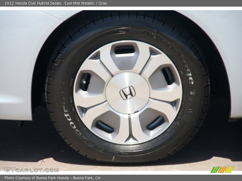 Cool Mist Metallic / Gray 2012 Honda Civic Hybrid Sedan