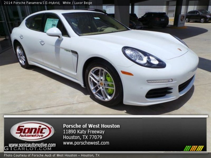 White / Luxor Beige 2014 Porsche Panamera S E-Hybrid