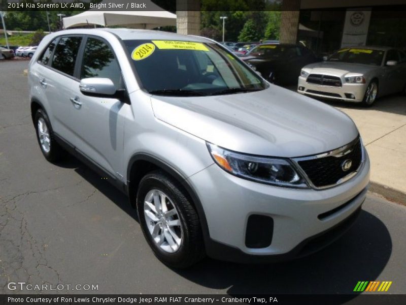 Bright Silver / Black 2014 Kia Sorento LX AWD