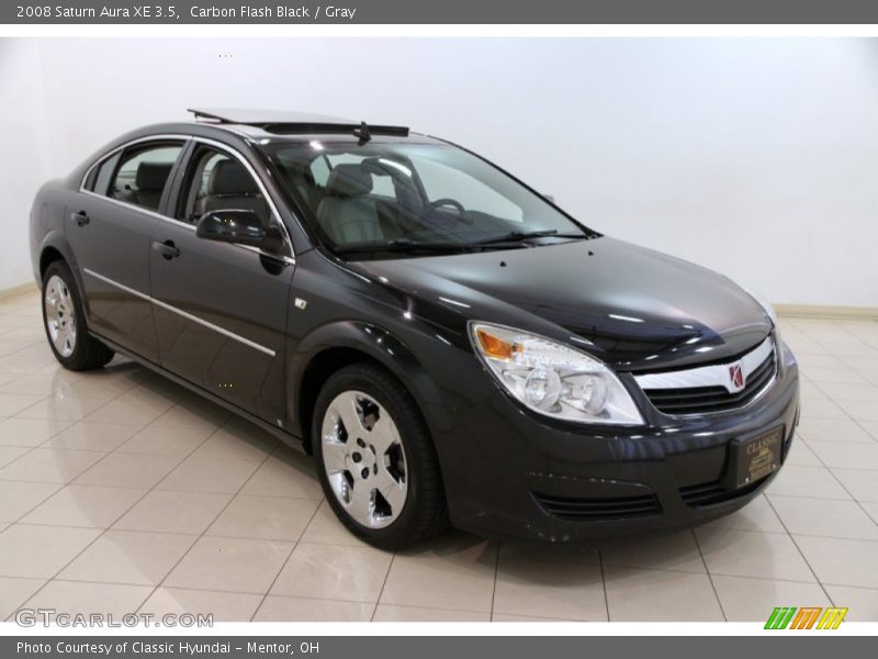 Carbon Flash Black / Gray 2008 Saturn Aura XE 3.5