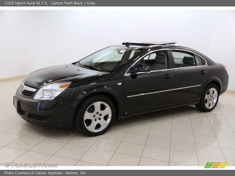 Carbon Flash Black / Gray 2008 Saturn Aura XE 3.5