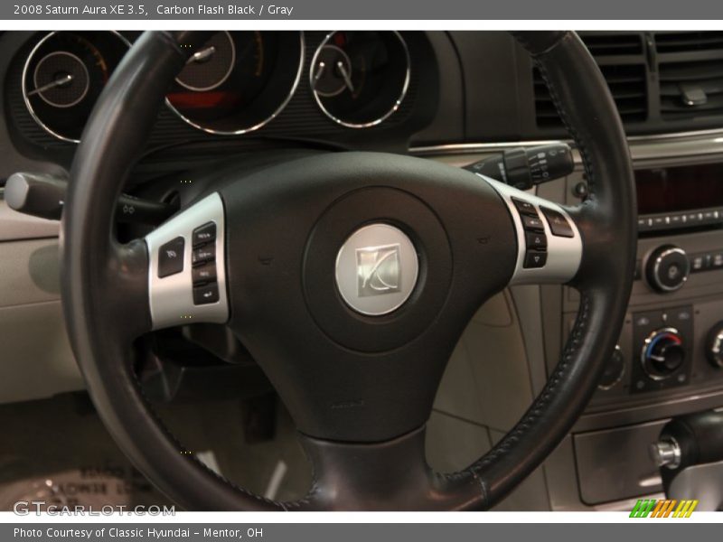 Carbon Flash Black / Gray 2008 Saturn Aura XE 3.5