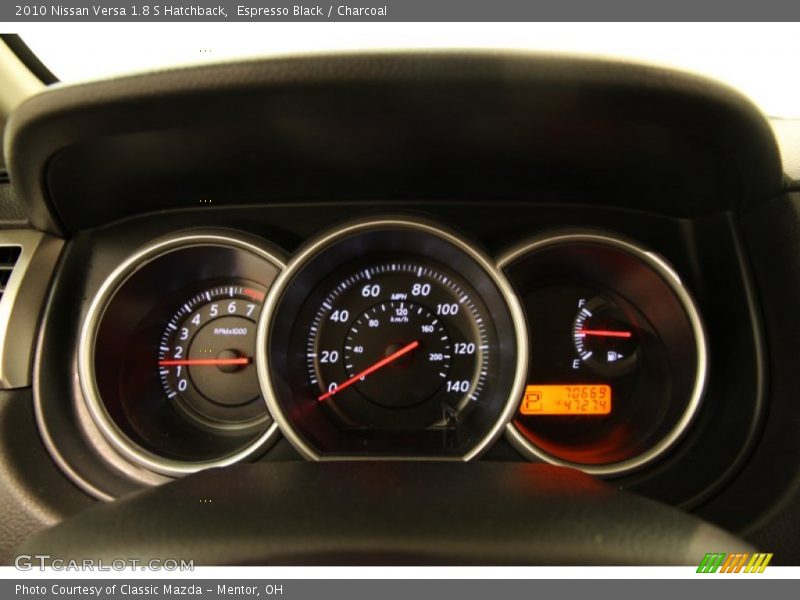 Espresso Black / Charcoal 2010 Nissan Versa 1.8 S Hatchback