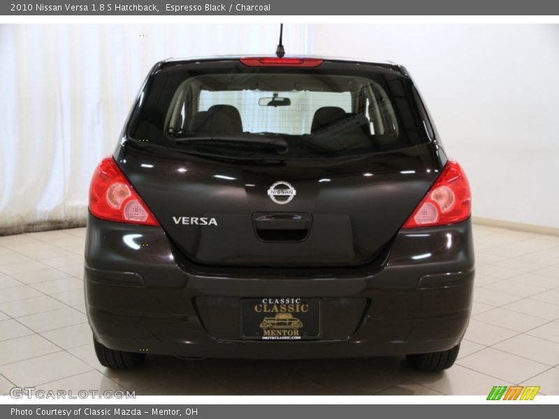 Espresso Black / Charcoal 2010 Nissan Versa 1.8 S Hatchback