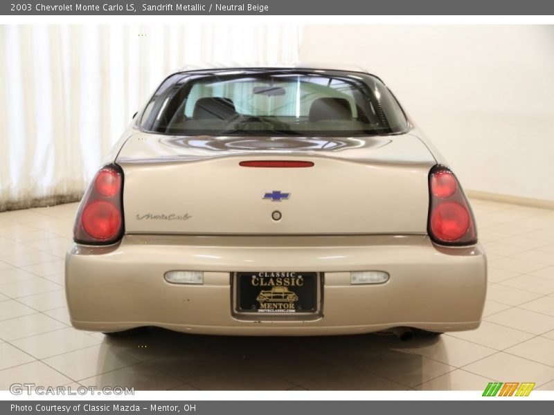 Sandrift Metallic / Neutral Beige 2003 Chevrolet Monte Carlo LS