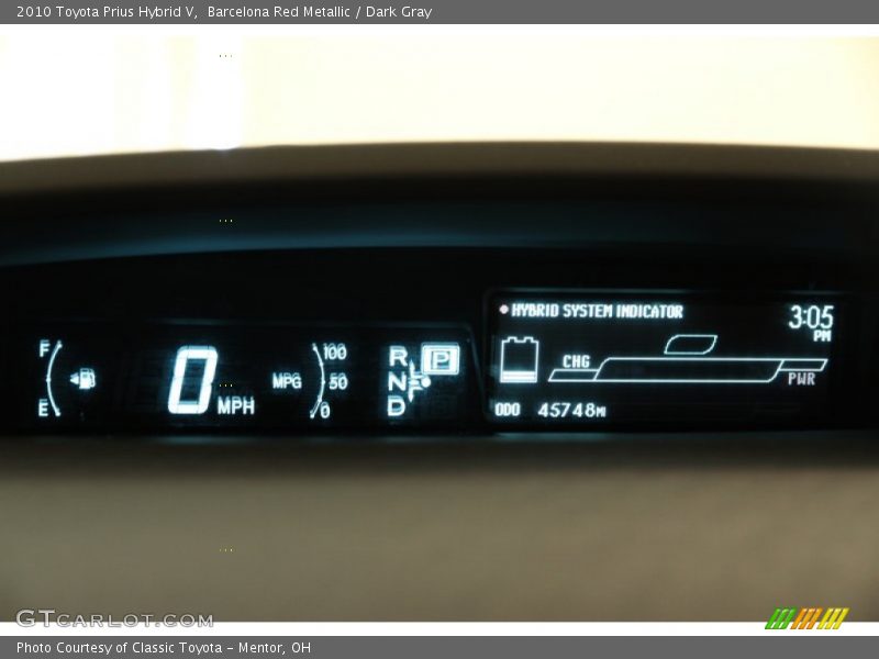 Barcelona Red Metallic / Dark Gray 2010 Toyota Prius Hybrid V
