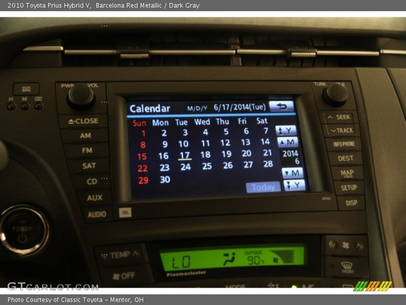 Barcelona Red Metallic / Dark Gray 2010 Toyota Prius Hybrid V