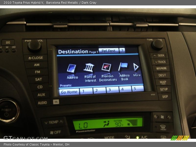 Barcelona Red Metallic / Dark Gray 2010 Toyota Prius Hybrid V
