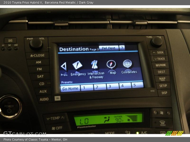 Barcelona Red Metallic / Dark Gray 2010 Toyota Prius Hybrid V