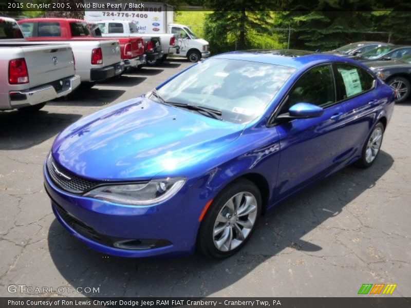 Vivid Blue Pearl / Black 2015 Chrysler 200 S