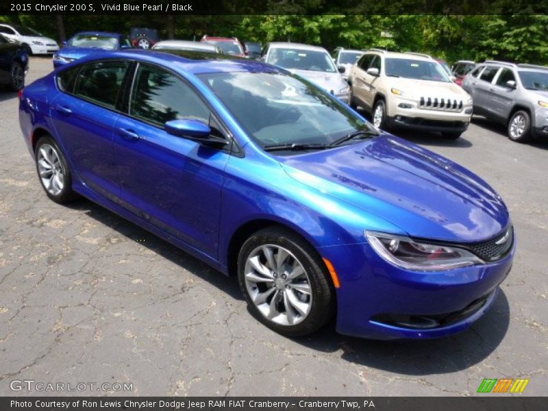Vivid Blue Pearl / Black 2015 Chrysler 200 S