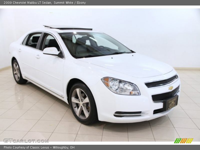 Summit White / Ebony 2009 Chevrolet Malibu LT Sedan