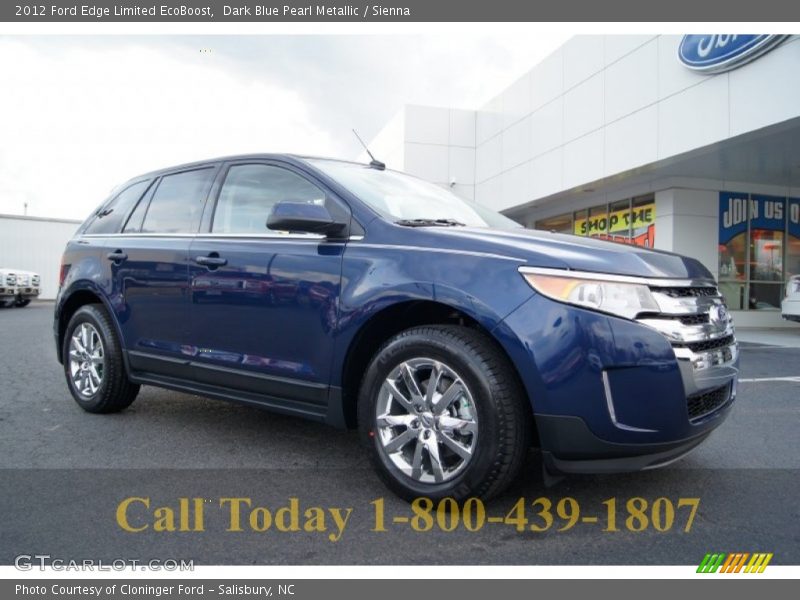 Dark Blue Pearl Metallic / Sienna 2012 Ford Edge Limited EcoBoost