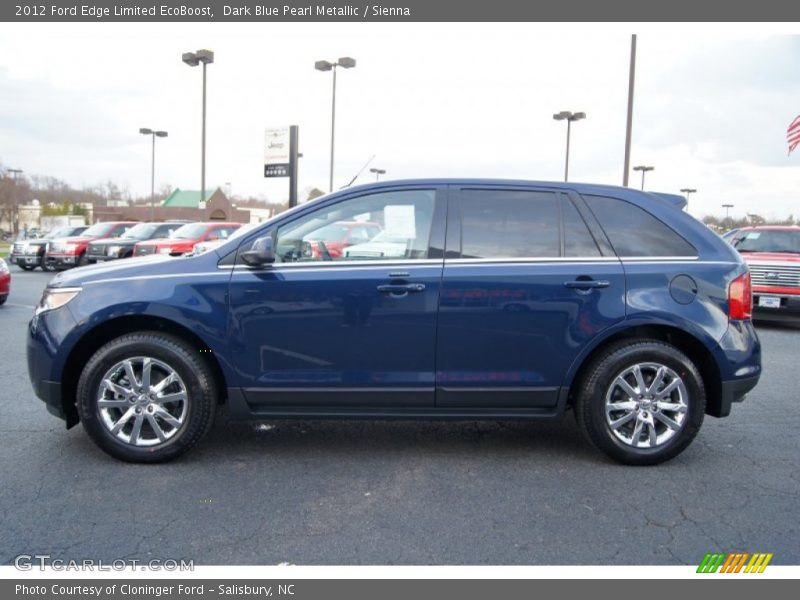 Dark Blue Pearl Metallic / Sienna 2012 Ford Edge Limited EcoBoost