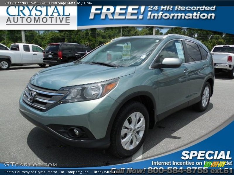 Opal Sage Metallic / Gray 2012 Honda CR-V EX-L