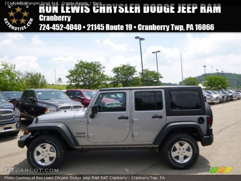 Granite Metallic / Black 2014 Jeep Wrangler Sport 4x4