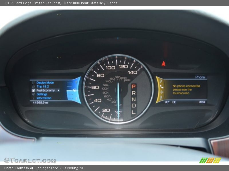 Dark Blue Pearl Metallic / Sienna 2012 Ford Edge Limited EcoBoost