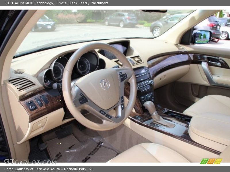 Crystal Black Pearl / Parchment 2011 Acura MDX Technology