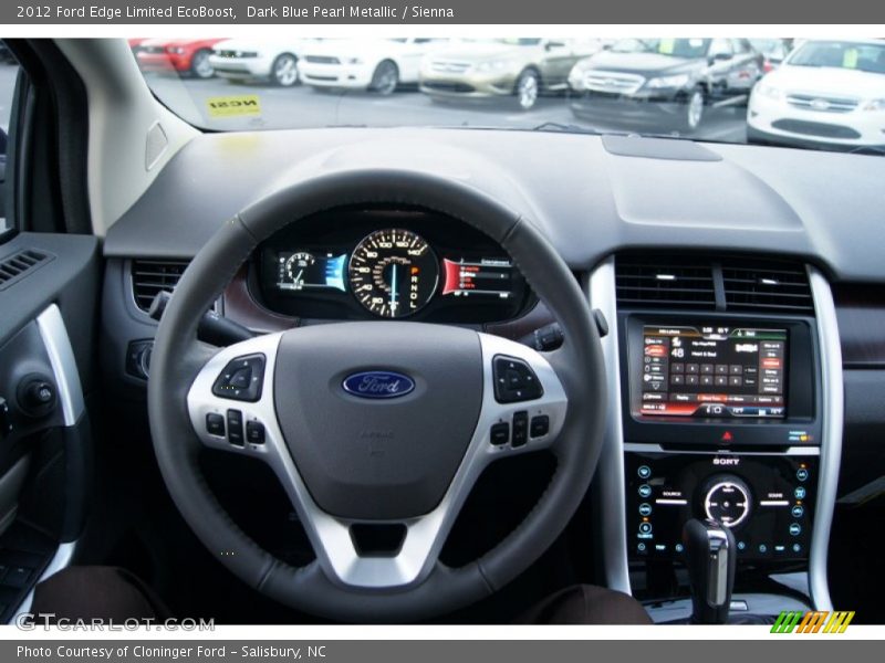 Dark Blue Pearl Metallic / Sienna 2012 Ford Edge Limited EcoBoost