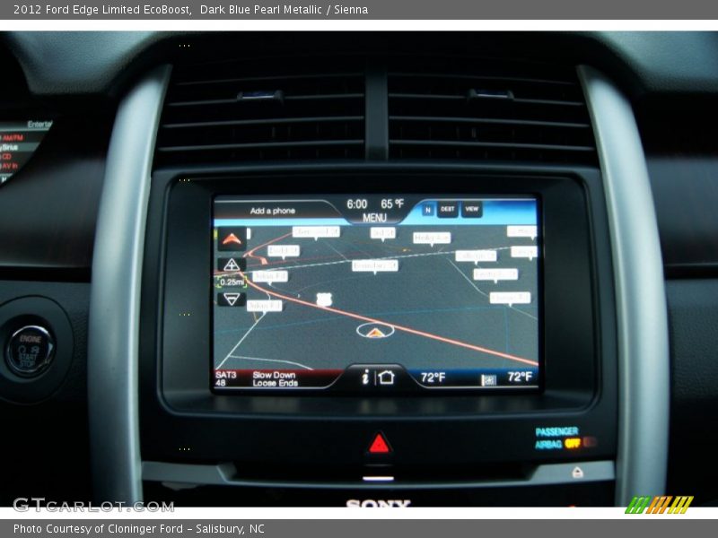 Dark Blue Pearl Metallic / Sienna 2012 Ford Edge Limited EcoBoost