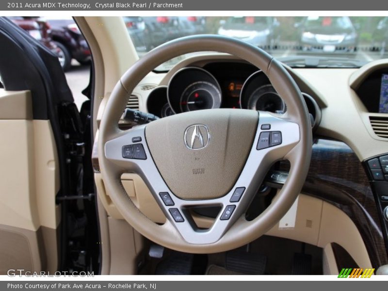 Crystal Black Pearl / Parchment 2011 Acura MDX Technology
