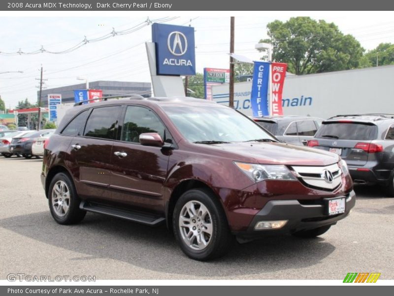Dark Cherry Pearl / Ebony 2008 Acura MDX Technology