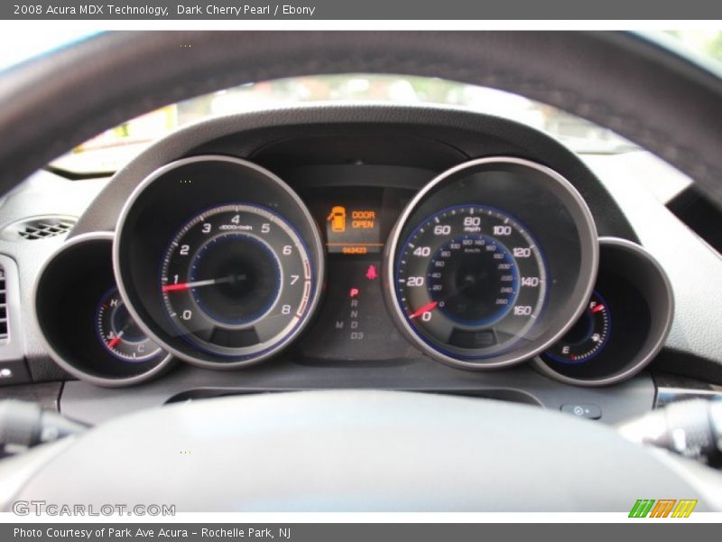Dark Cherry Pearl / Ebony 2008 Acura MDX Technology
