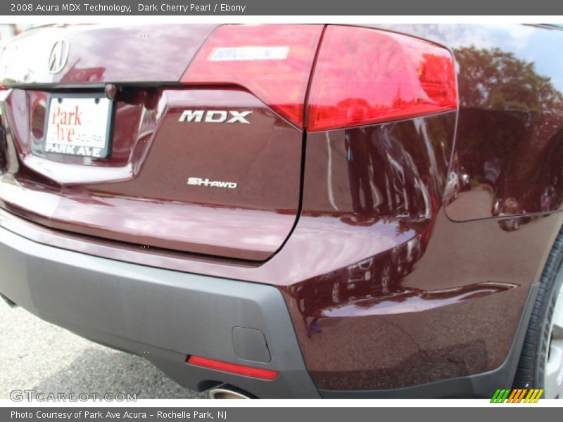 Dark Cherry Pearl / Ebony 2008 Acura MDX Technology