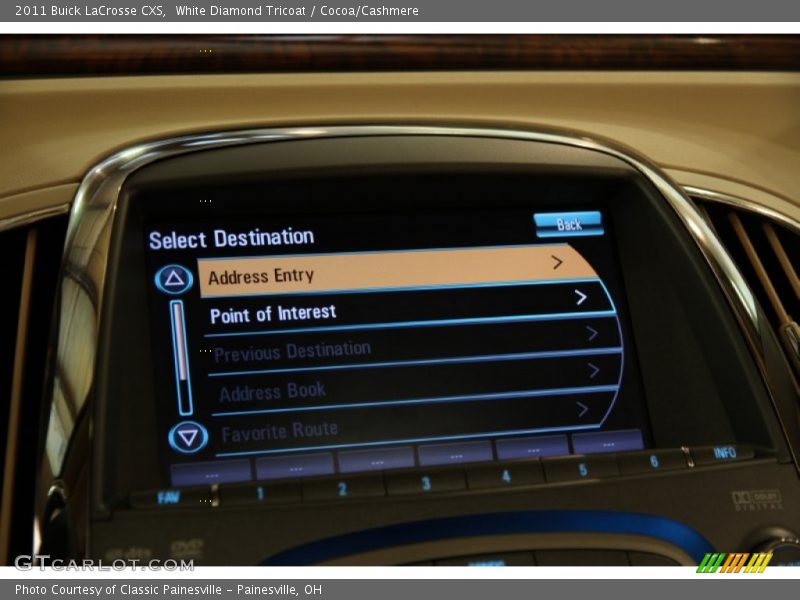 White Diamond Tricoat / Cocoa/Cashmere 2011 Buick LaCrosse CXS