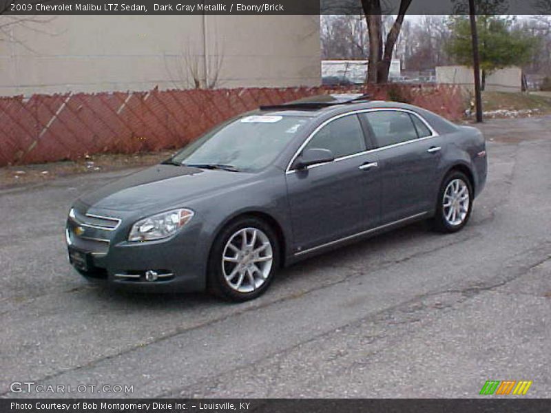 Dark Gray Metallic / Ebony/Brick 2009 Chevrolet Malibu LTZ Sedan
