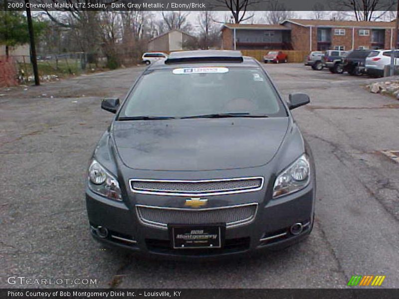 Dark Gray Metallic / Ebony/Brick 2009 Chevrolet Malibu LTZ Sedan