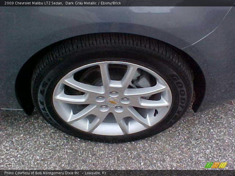 Dark Gray Metallic / Ebony/Brick 2009 Chevrolet Malibu LTZ Sedan