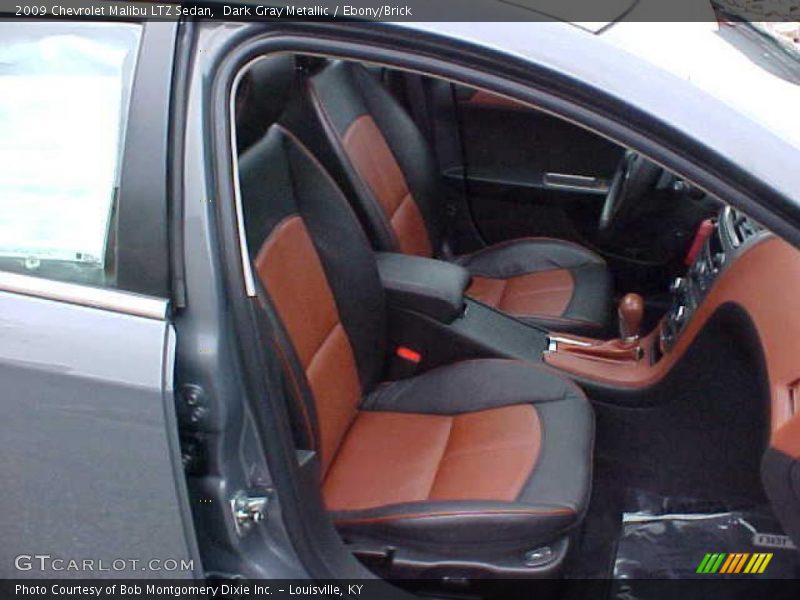 Dark Gray Metallic / Ebony/Brick 2009 Chevrolet Malibu LTZ Sedan